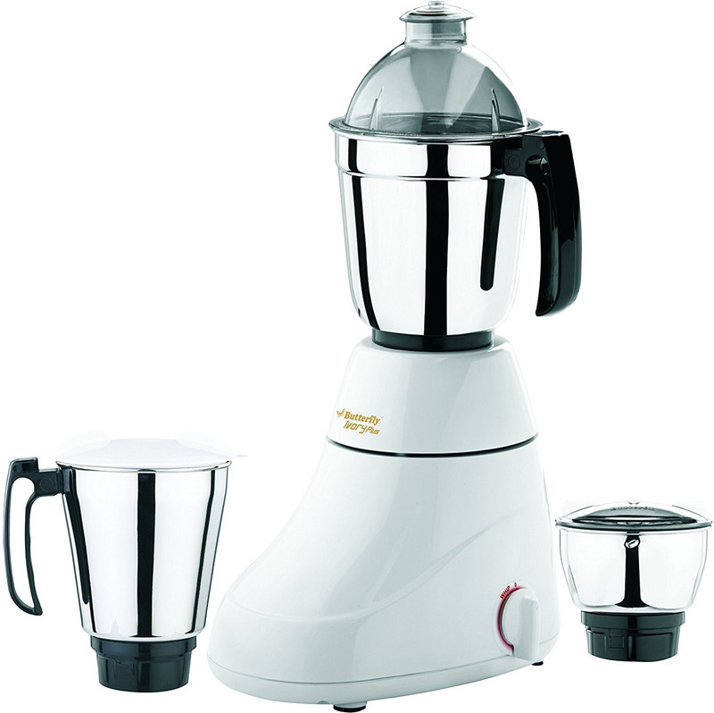 Butterfly 89060221702361806190131 500 Mixer Grinder(Cherry Red, White, Blue, 3 Jars)