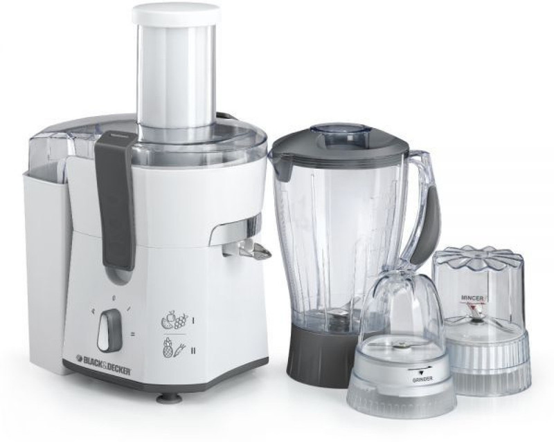 Black & Decker 1 JBGM-600 500 Juicer Mixer Grinder(White, 1 Jar)