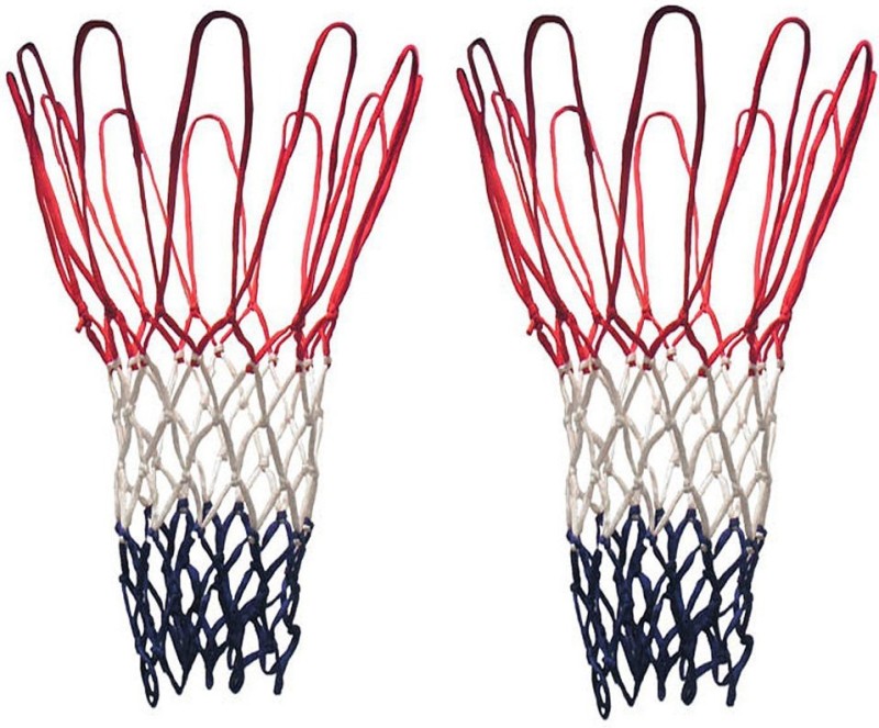 StepInnStore Silky Nylon Multicolor (Pack Of 2*) Basketball Net(Multicolor)