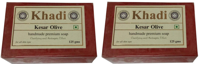 Khadi Herbal Keshar Olive Soap(2 x 125 g)