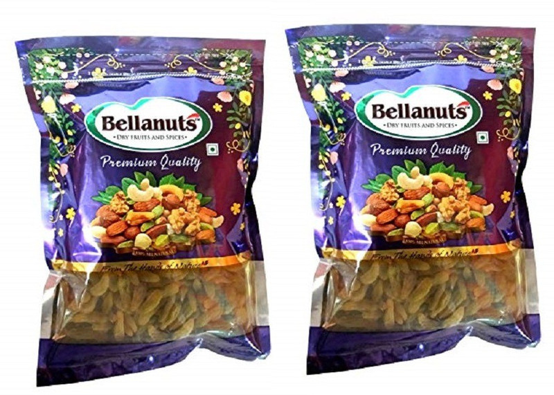 Bellanuts Long Raisins (Kishmish)-(Pack of 2, 500gm Each) Raisins(2 x 500 g)
