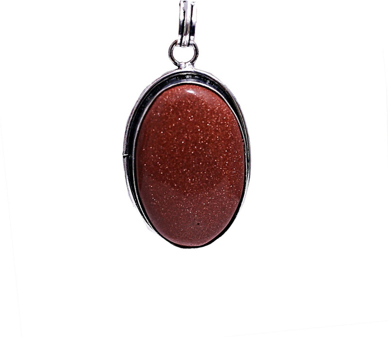 brahmgyan galary 100% genuine sunstone/suryakant pendent for men/women by brahmgyan gallary Silver Stone Pendant