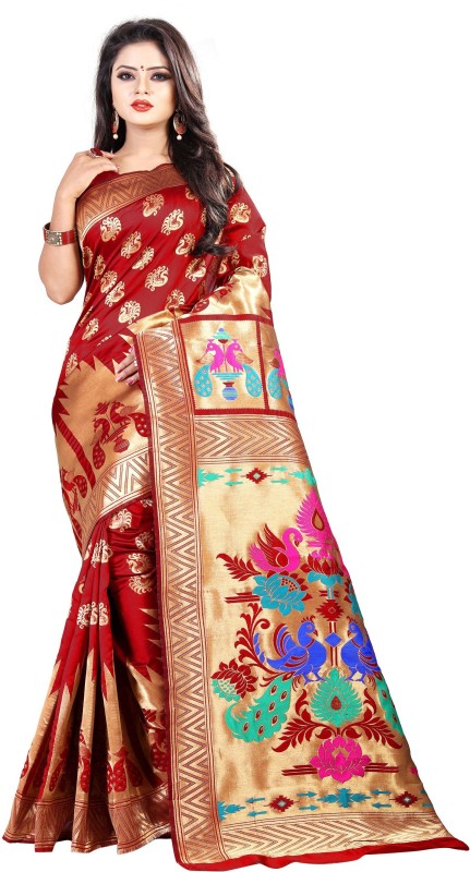 Jayant creation Self Design, Woven Kanjivaram Cotton Blend, Art Silk, Poly Silk...