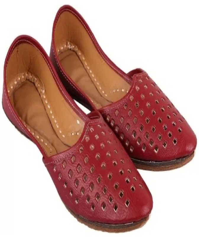kumkumposhak Party red jutis Party Wear For Men(Red)