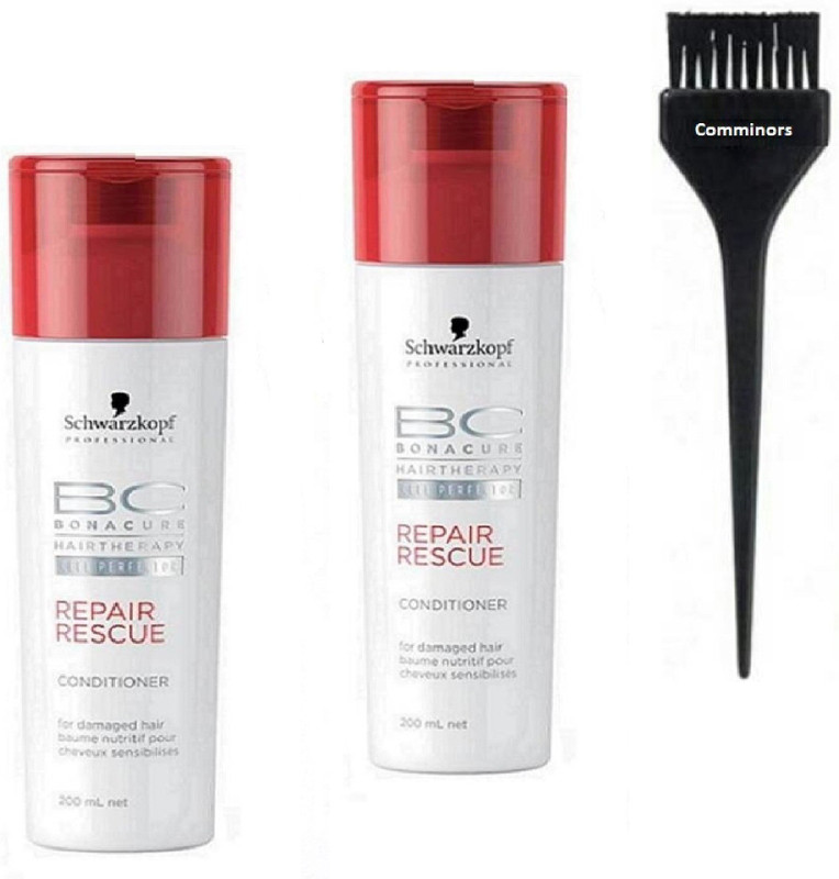 comminors Hair Dye Brush, Schwarzkopf repair resuce BC Conditioner pack of 2 ( set of 3)(3 Items in the set)