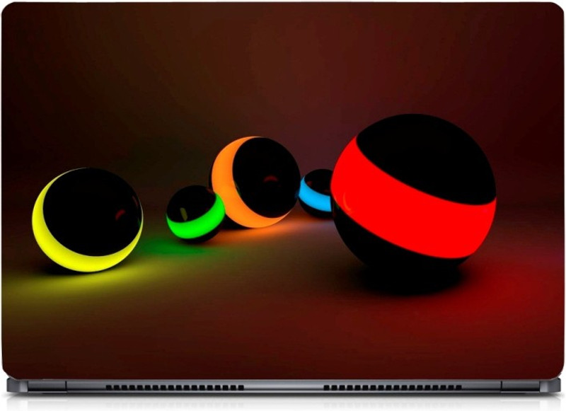 punix 3D Colour Sphere Neon Lights Exclusive High Quality Laptop Decal, laptop skin sticker 15.6 inch (15 x 10) Inch new Vinyl Laptop Decal 15.6