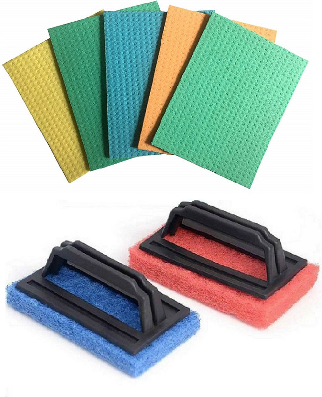 ashirwad Cellulose Wipe Sheets and Jet Scrub combo Sponge Wipe(Regular, Pack of 7)