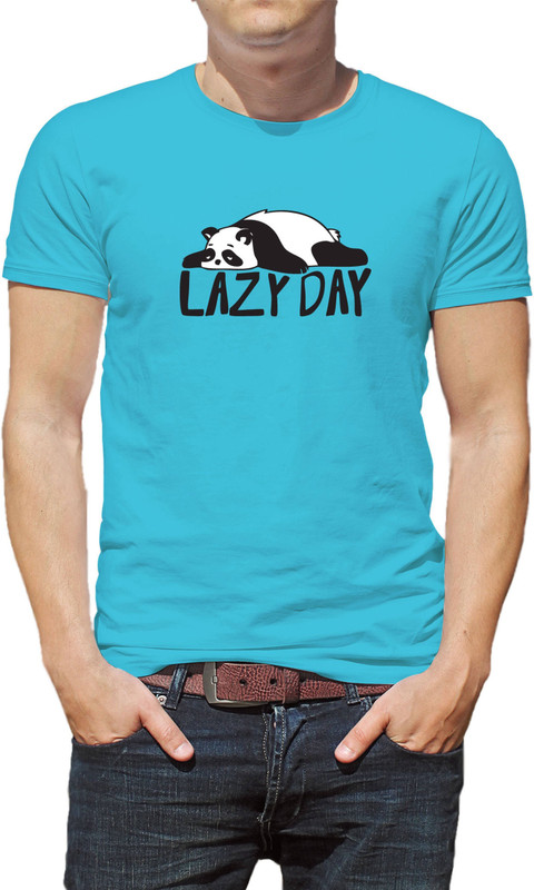 bongsutra Graphic Print Men Round or Crew Light Blue T-Shirt