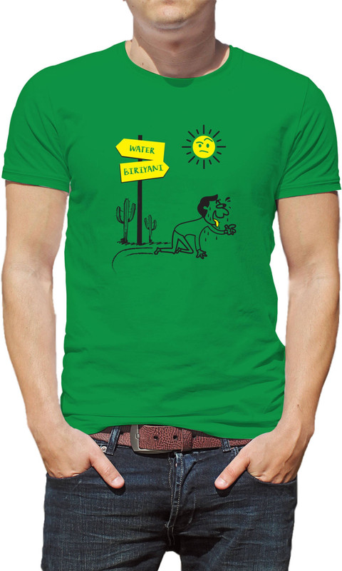 bongsutra Humour & Comic Men Round or Crew Green T-Shirt