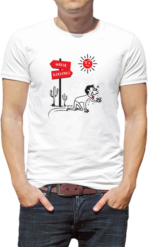 bongsutra Humour & Comic Men Round or Crew White T-Shirt