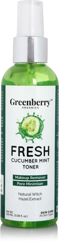 Greenberry s Fresh Cucumber Mint Toner | Natural Witch Hazel Extract & PENTAVITIN®(100 ml)