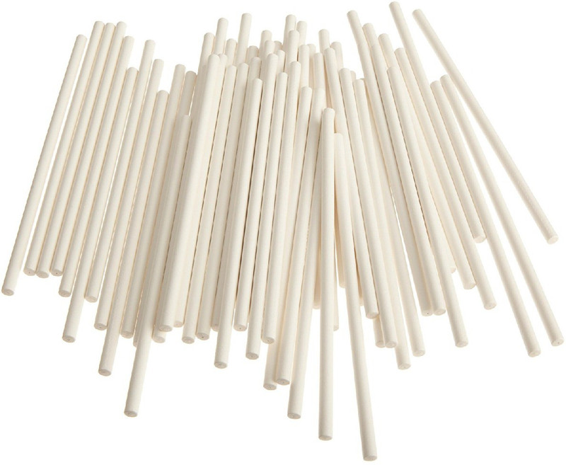 kraftmasters 100 Pcs Nature Round Craft Wooden Popsicle Sticks Ice Cream Sticks Kids Diy Sticks Ice Pop Sticks (Wood)
