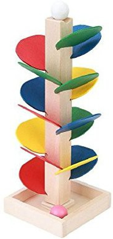 magicswizz Brand Amazing Toy Wooden Tree Marble Ball Run Track Game Children Educational Building Block Toy(Multicolor)