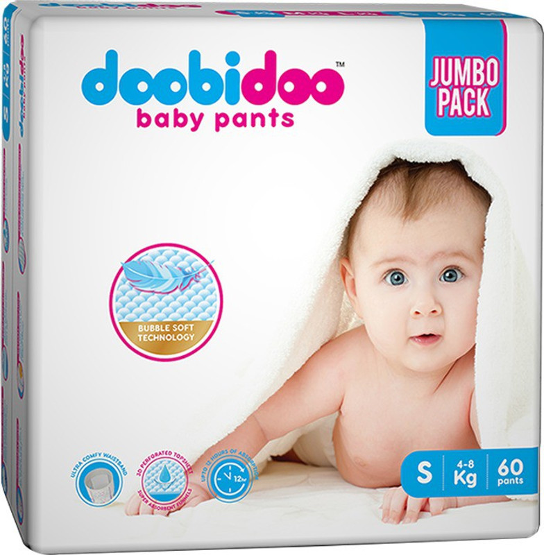 doobidoo Baby Pants - Small Size - 60 pants - S(60 Pieces)