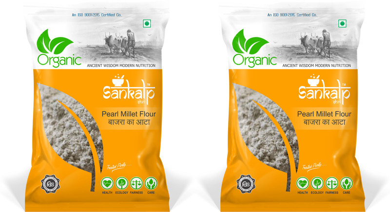 sankalpshri Organic Millet Flour | Bajra Atta(500 g, Pack of 2)