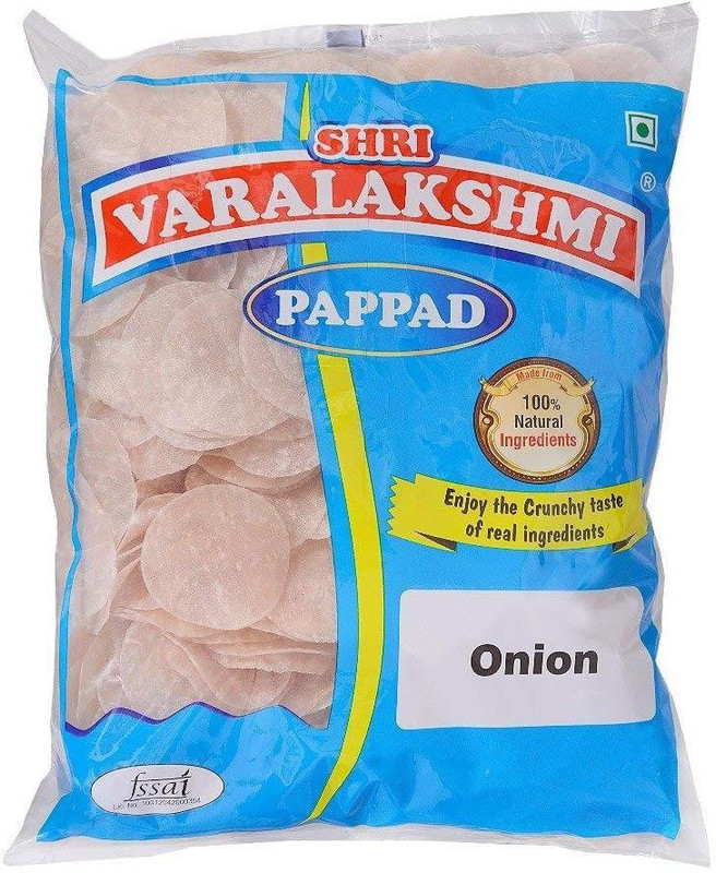 varalakshmi Onion Flavoured Sabudana Pappad 500 Grams Masala Papad 500 g