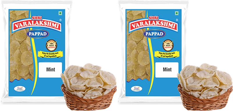 varalakshmi Mint Flavoured Sabudana Pappad 500 Grams(Pack of 2) 1000 g(Pack of 2)
