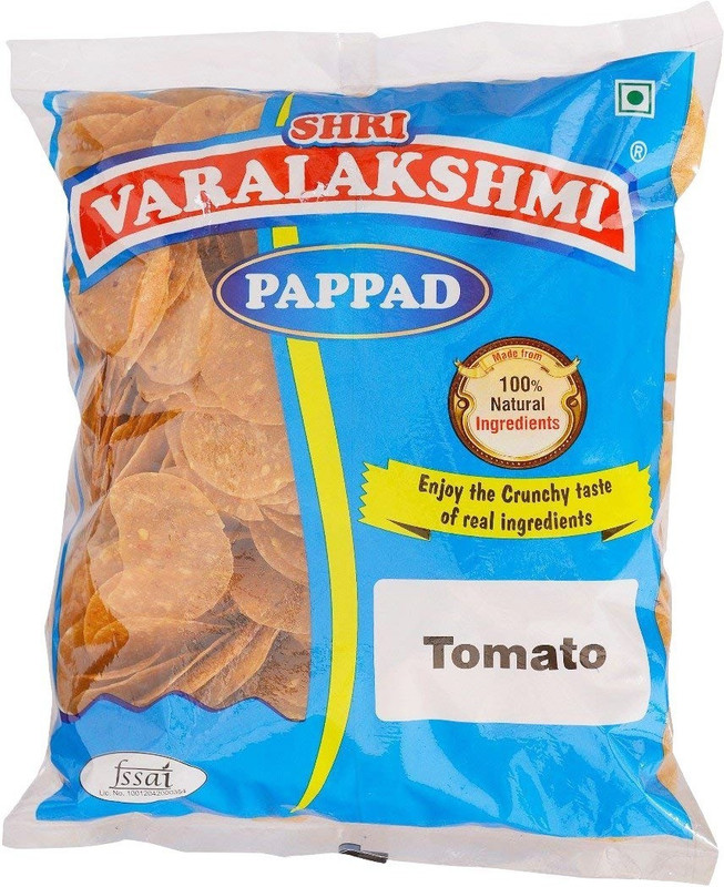 varalakshmi Tomato Flavoured Sabudana Pappad 500 Grams Masala Papad 500 g