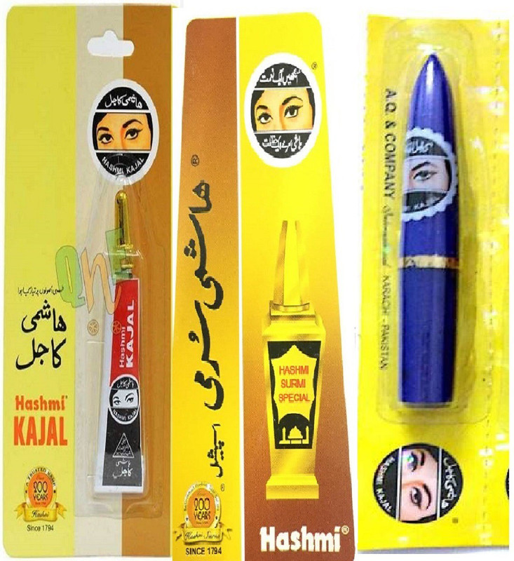 hashmi Surmi, Tube and Khol Kajal(black, 10 ml)
