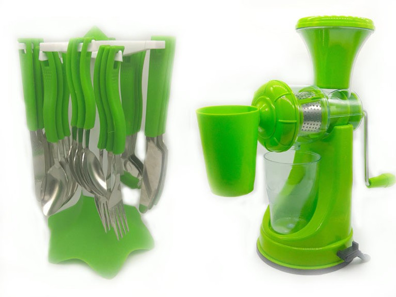 yakeen MASTER Ambition Pro (+) green juicer and green cutlery abs plastic Green Kitchen Tool Set(Green)