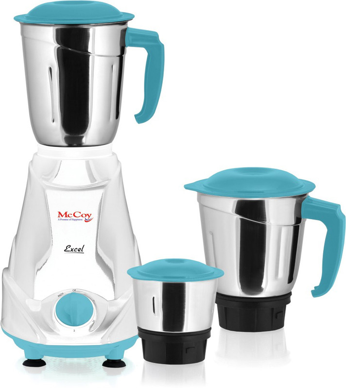 McCoy EXCEL 500 Mixer Grinder(White, 3 Jars)