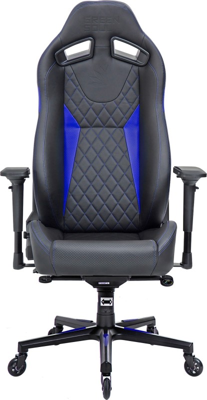 Green Soul Green Soul Gaming / Office Chair with 180º Recline (GS-2.1) (Knight-Pro / Black & Blue) Protected Leather Office Executive Chair(Blue, Black)