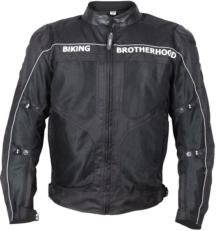 biking brotherhood BB Ladakh Black L Riding Protective Jacket(Black, L)