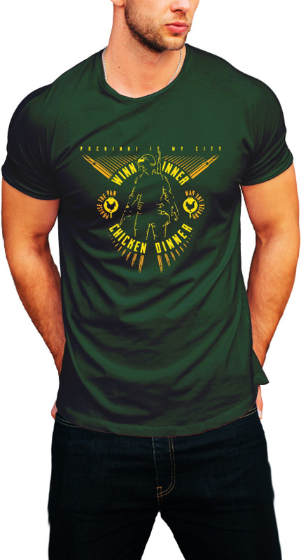 appareltech Graphic Print Men Round or Crew Dark Green T-Shirt