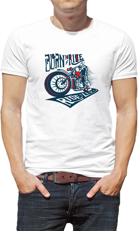 bongsutra Graphic Print Men Round or Crew White T-Shirt