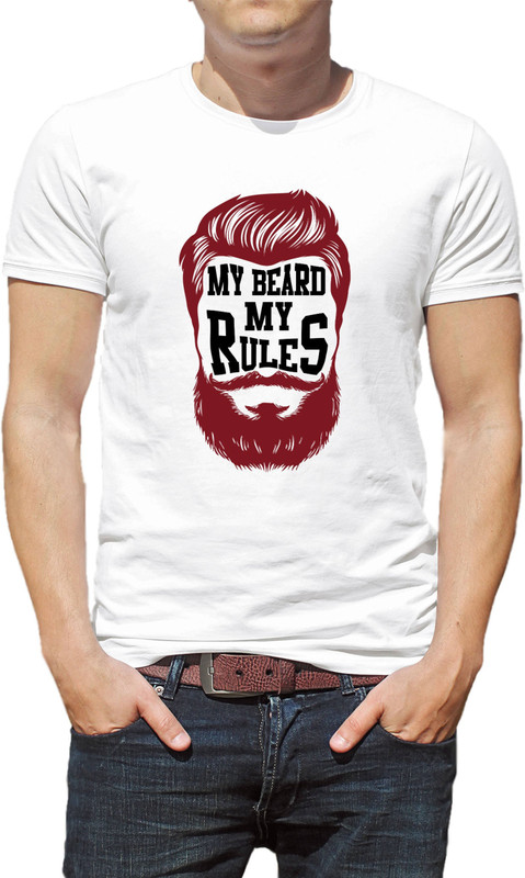 bongsutra Graphic Print Men Round or Crew White T-Shirt