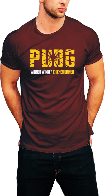 appareltech Graphic Print Men Round or Crew Maroon T-Shirt