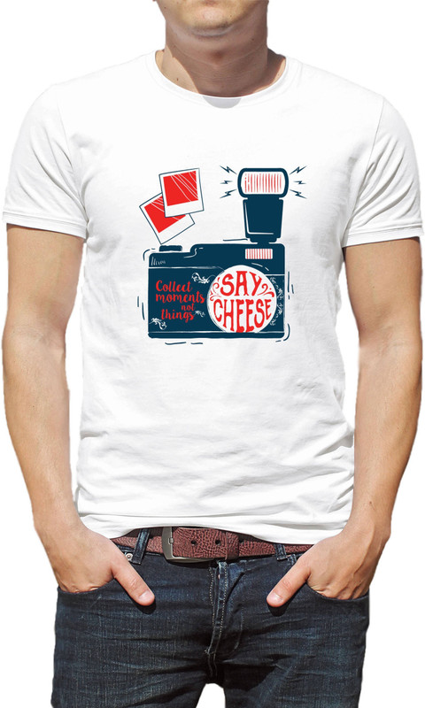 bongsutra Graphic Print Men Round or Crew White T-Shirt