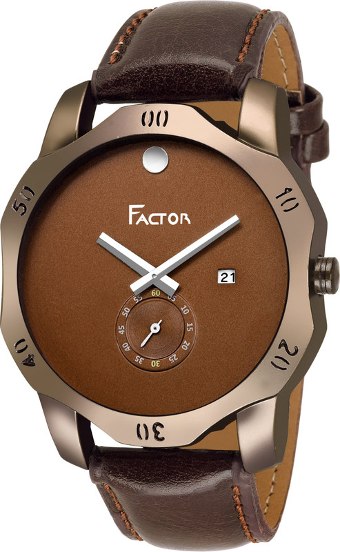 factor Date And Unique Second Hand Brown Series Premium Analog Watch  - For Men