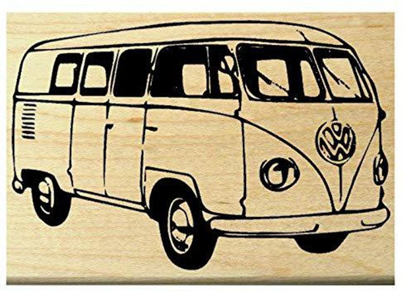 dragonflylaser P16 Classic VW Bus rubber stamp WM
