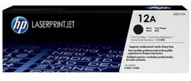 laserprintjet 12A Black Original LaserJet Toner Cartridge (Q2612A) Used For Compatble Printers Single Color Ink Cartridge(Black)