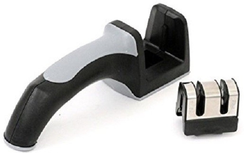 RIANZ New 2 Slots Knife Sharpener Tool, 1 Piece (Random Colors) Knife Sharpening Steel(Plastic)