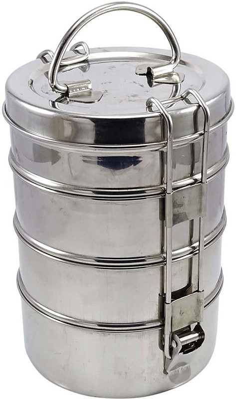 ekitchen 4 Tier SS Lunch Box 4 Containers Lunch Box(150 ml)