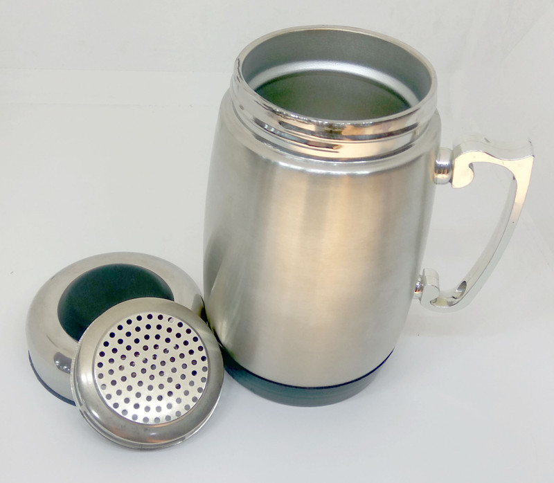 megaslim Double insulated walled long time warm Stainless Steel Thermos with Strainer for Tea/Coffee Kettle Stainless Steel Mug(300 ml)
