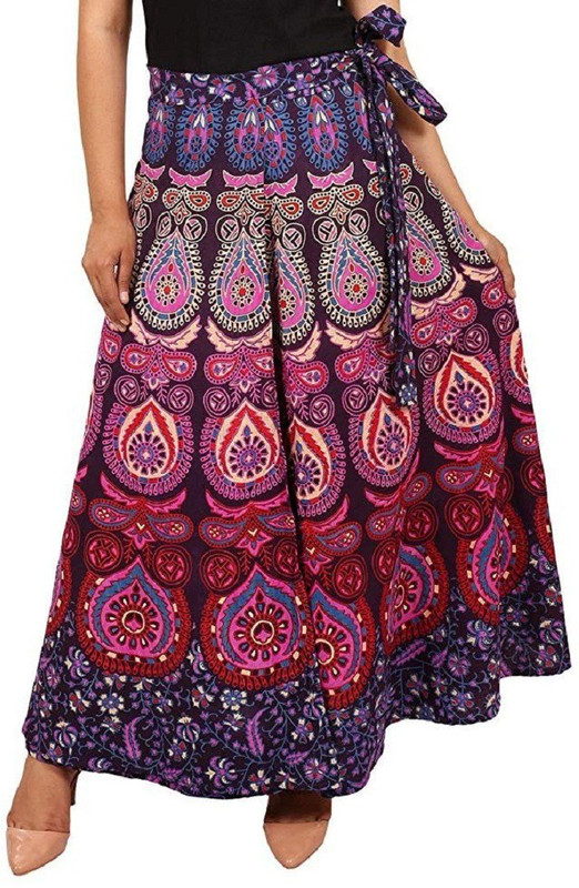 anmol enterprises Printed Women Wrap Around Multicolor Skirt