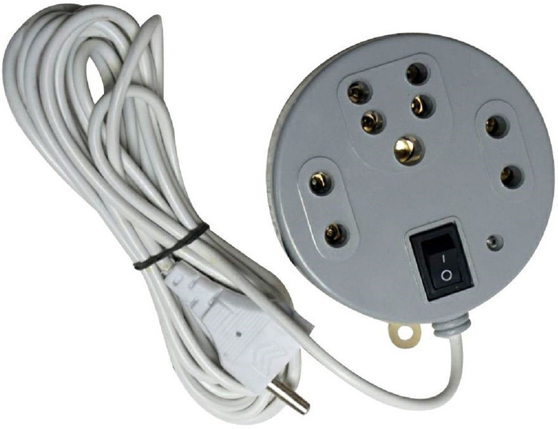 SHOPTICO Extension Cord Board with 3 Socket 3 Socket Surge Protector(White)