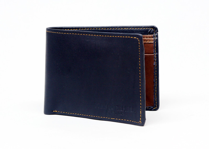 inches pure leather Boys Black Genuine Leather Wallet(6 Card Slots)