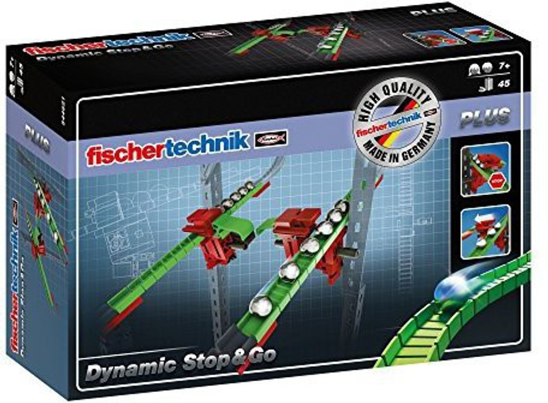 fischertechnik Dynamic Plus Stop & Go Marble Run Construction Accessory, Multi(Multicolor)