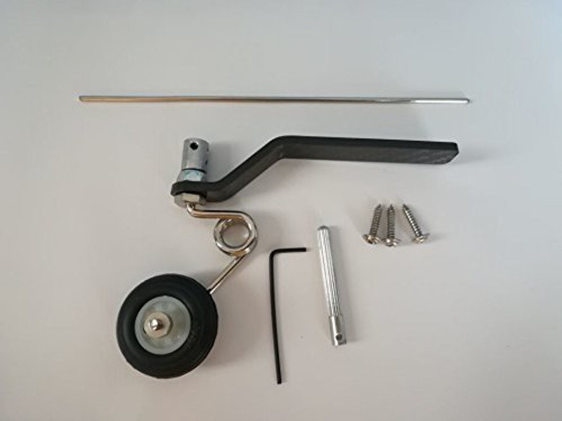 rcmodel Carbon Fiber Tail Wheel Landing Gear Pu 1.25' Wheel Set For 26Cc Gas Rc Airplane(Multicolor)