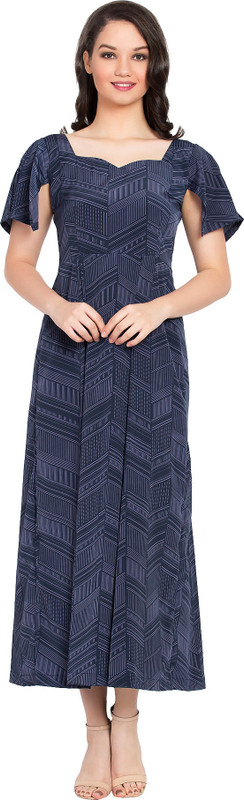 amour 316 Women A-line Blue Dress