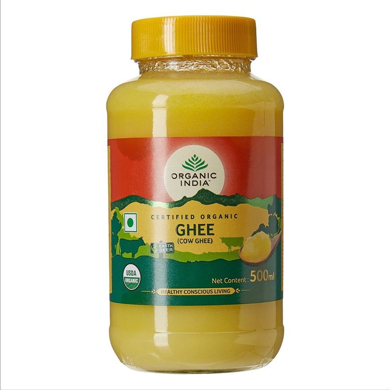 Organic India Certified Organic Cow Ghee for Healthy & Conscious Living Ghee 500 ml Glass Bottle Organic India Certified Organic Cow Ghee for Healthy & Conscious Living Ghee 500 ml Glass Bottle