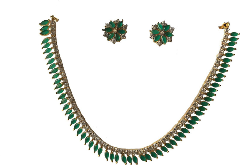 mona decor Brass Jewel Set(Multicolor)