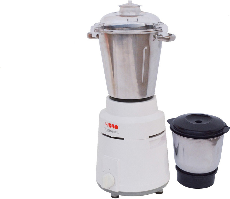 VIBRO Duster -1 1400 Mixer Grinder(White, 2 Jars)
