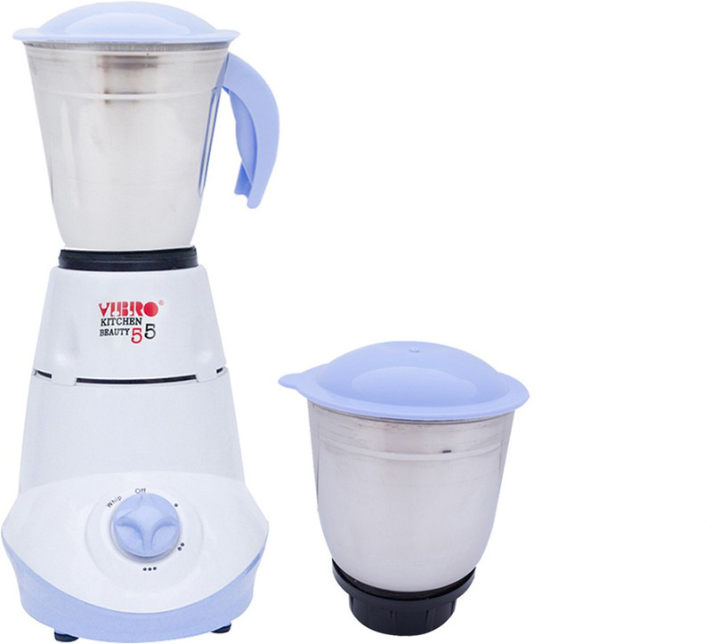 VIBRO Kitchen Beauty -55-2 500 Mixer Grinder(White, 3 Jars)