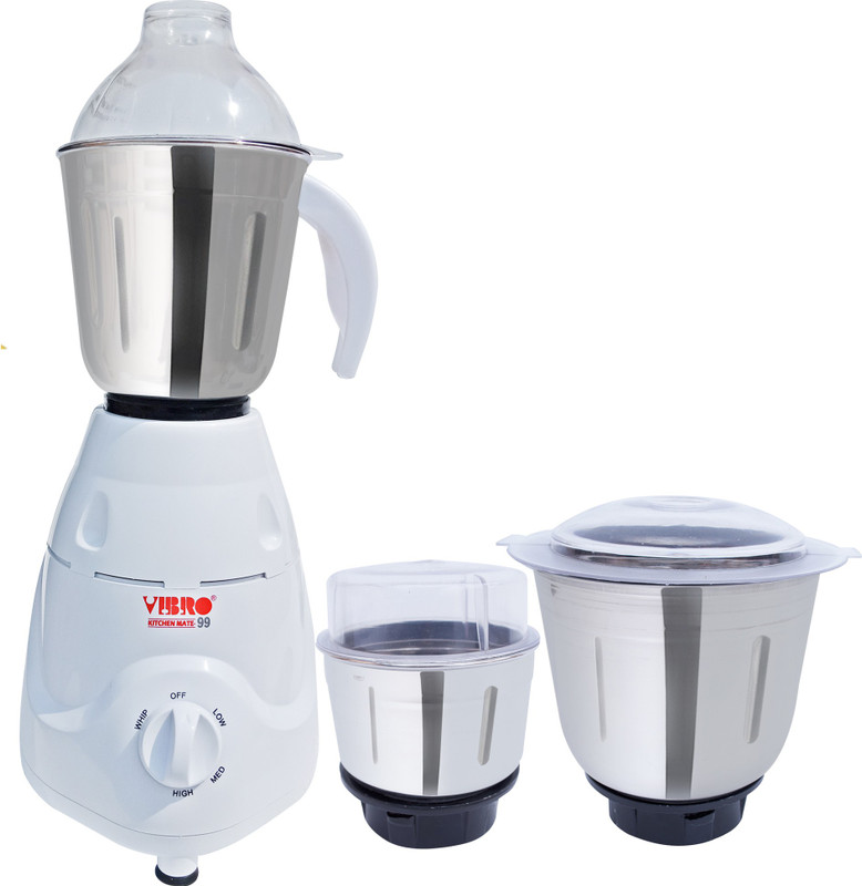 VIBRO Kitchen Mate - 99 550 Mixer Grinder(White, 3 Jars)