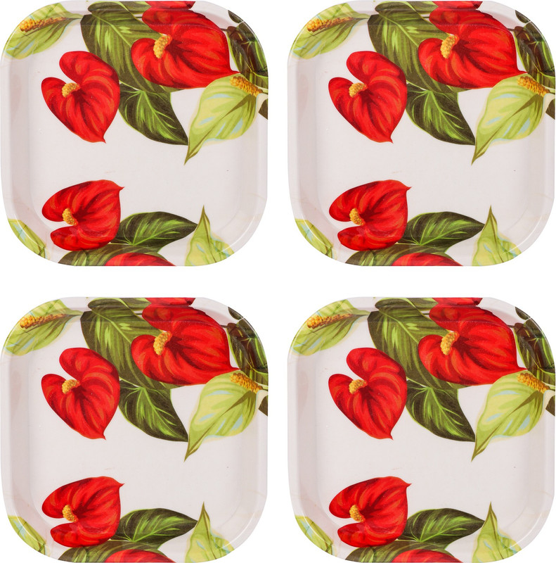 Czar Red Leaf Snacks Quarter Plate(4 Units)